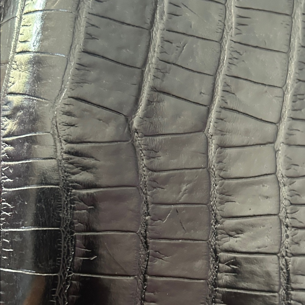 Brighton Leather Black Crocodile-Patterned Clutch in EUC - Picture 10 of 11